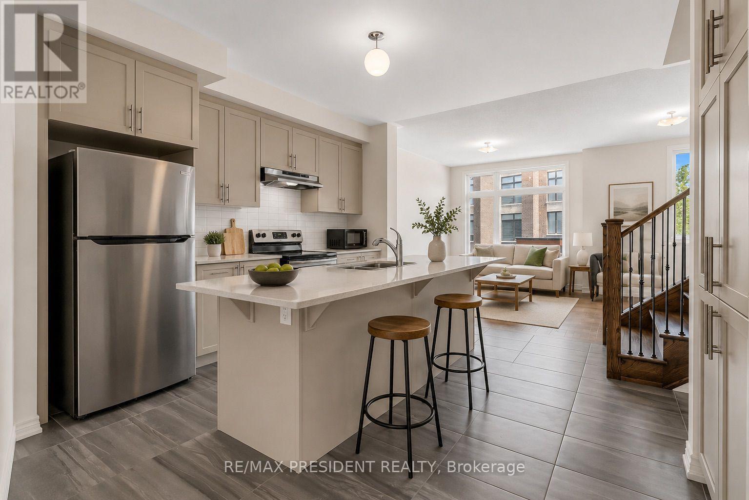 Virtually Staged - 34 Queenpost Drive E, Brampton, ON - Indoor Photo Showing Kitchen