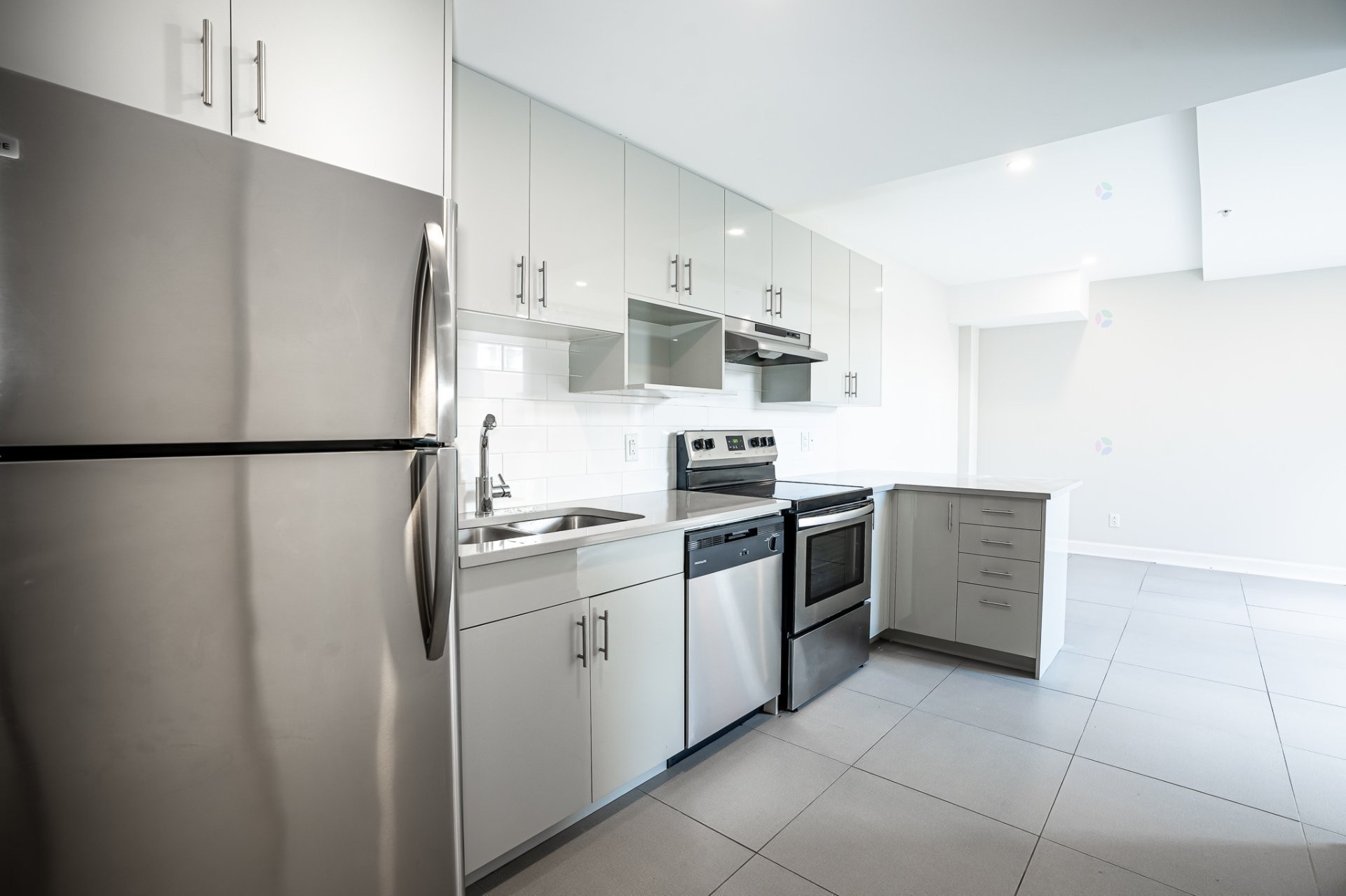 Kitchen - 001-10150 Boul. St-Laurent, Montréal (Ahuntsic-Cartierville), QC - Indoor Photo Showing Kitchen With Double Sink