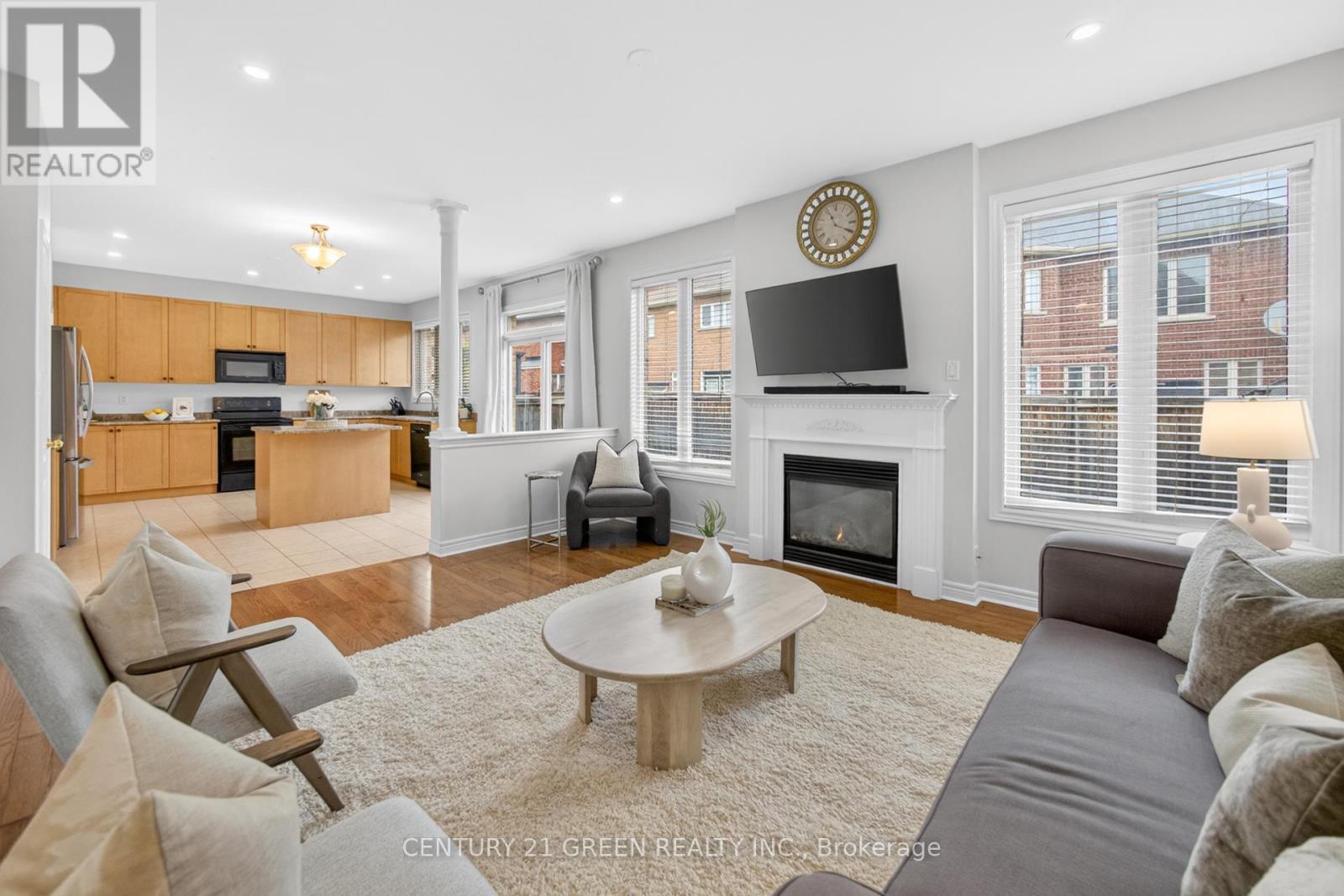 265 Scott Boulevard, Milton, ON - Indoor Photo Showing Living Room With Fireplace