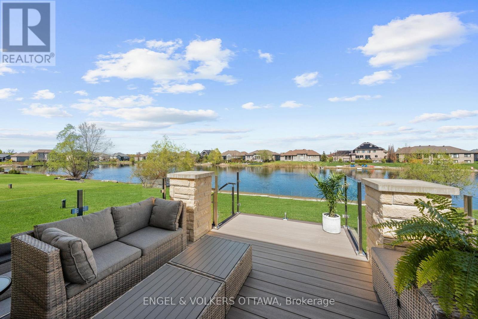 Main Level Walk Out Balcony - 1457 Waters Edge Way, Ottawa, ON - Outdoor With Body Of Water With Deck Patio Veranda With View