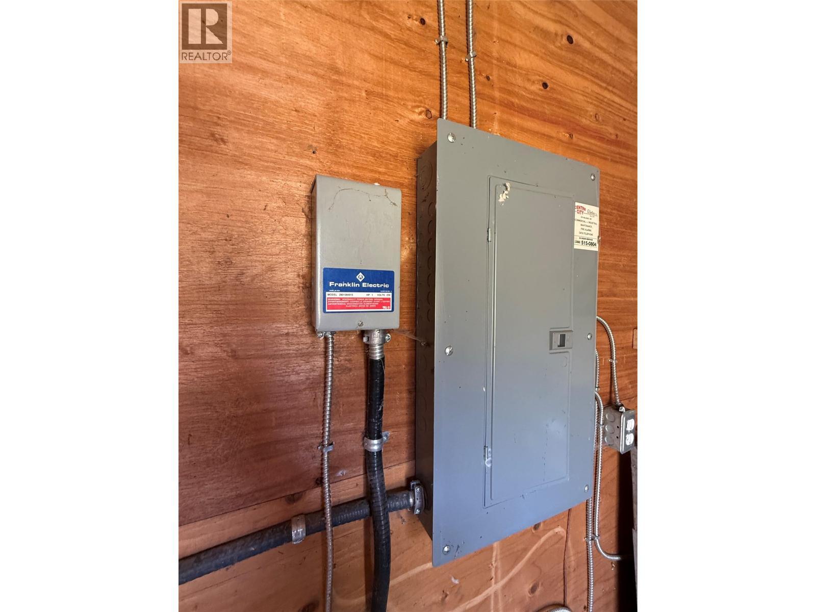 Pumphouse Electrical Panel - 1403 Notch Hill Road, Sorrento, BC