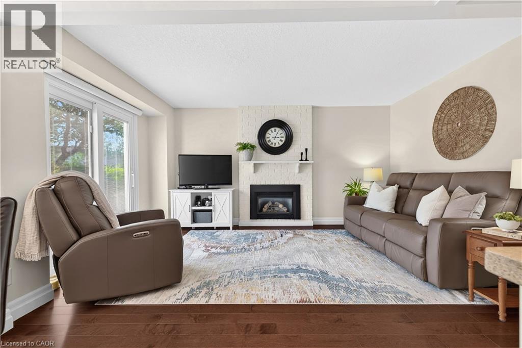 108 Old Forest Crescent, Kitchener, ON - Indoor Photo Showing Living Room With Fireplace