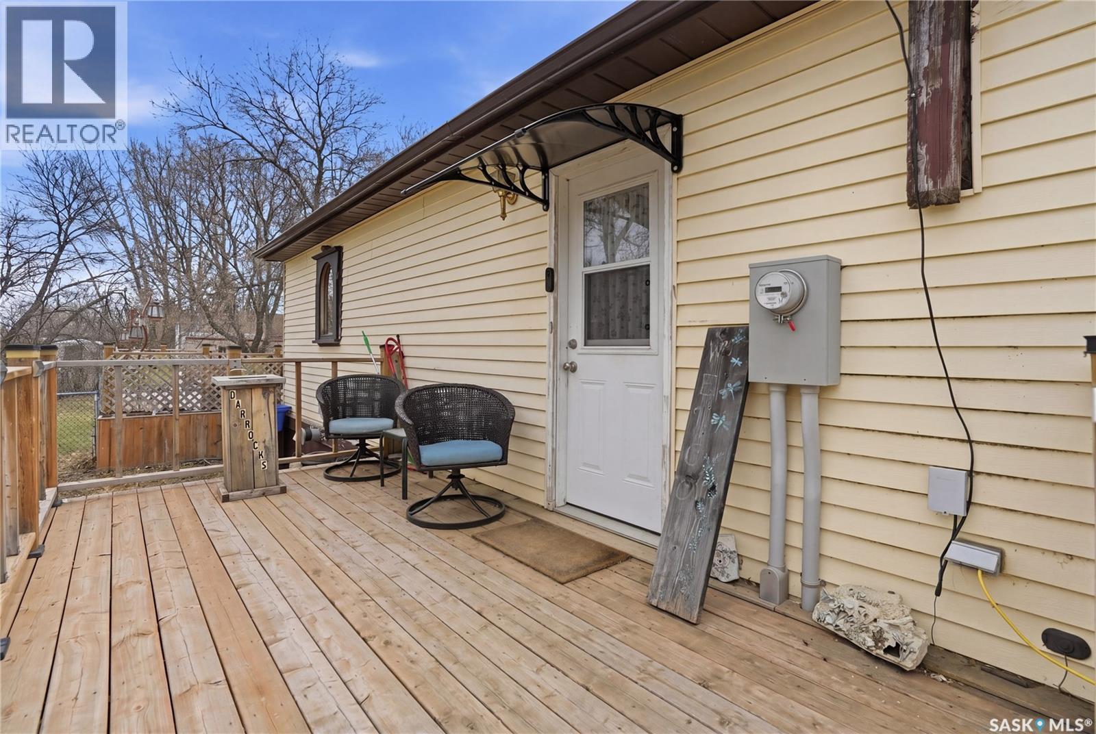 210 Railway Avenue, Mortlach, SK - Outdoor With Deck Patio Veranda With Exterior