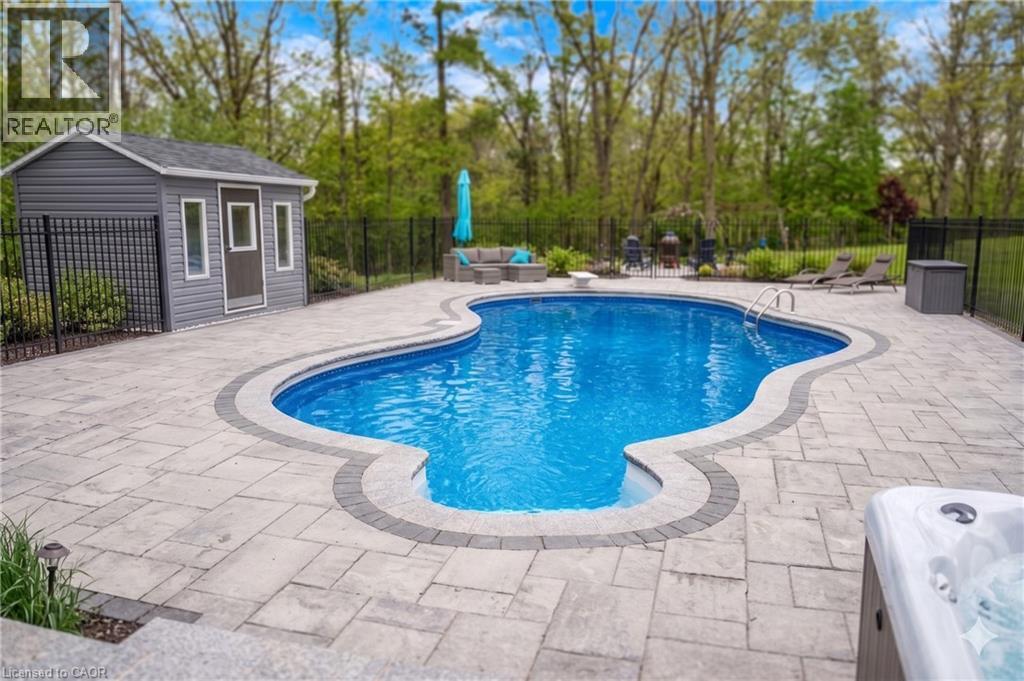 1279 Maple Manor Road, Cambridge, ON - Outdoor With In Ground Pool With Deck Patio Veranda With Backyard