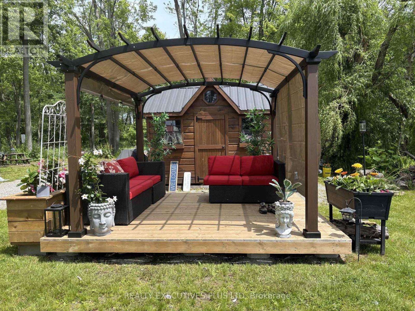 Gazebo Deck - 2757 Lone Birch Trail, Ramara, ON - Outdoor With Deck Patio Veranda With Exterior