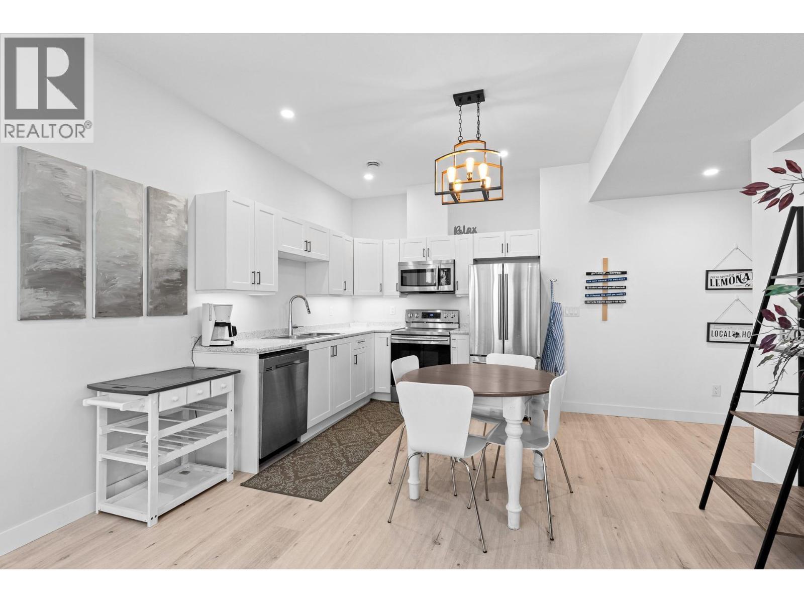 Suite dining/kitchen - Basement/lower floor. - 647 Mt Ida Drive, Coldstream, BC