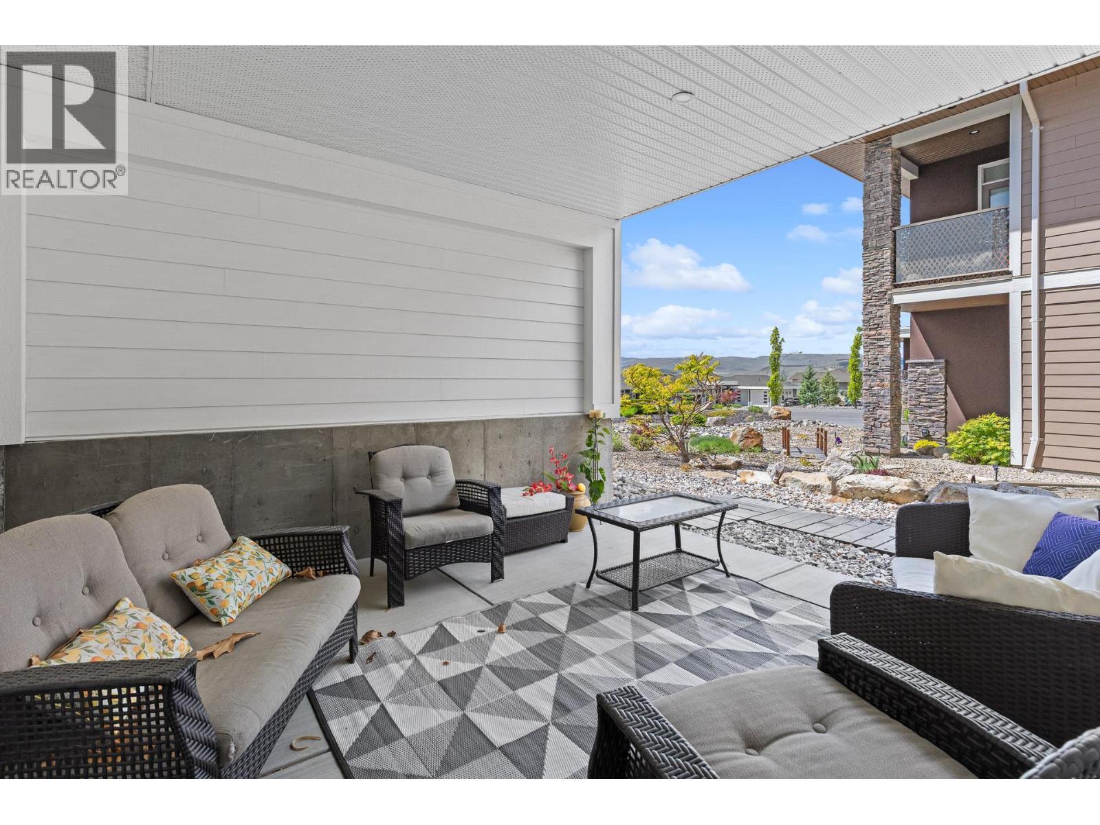 Suite covered patio - Basement/lower floor. - 647 Mt Ida Drive, Coldstream, BC
