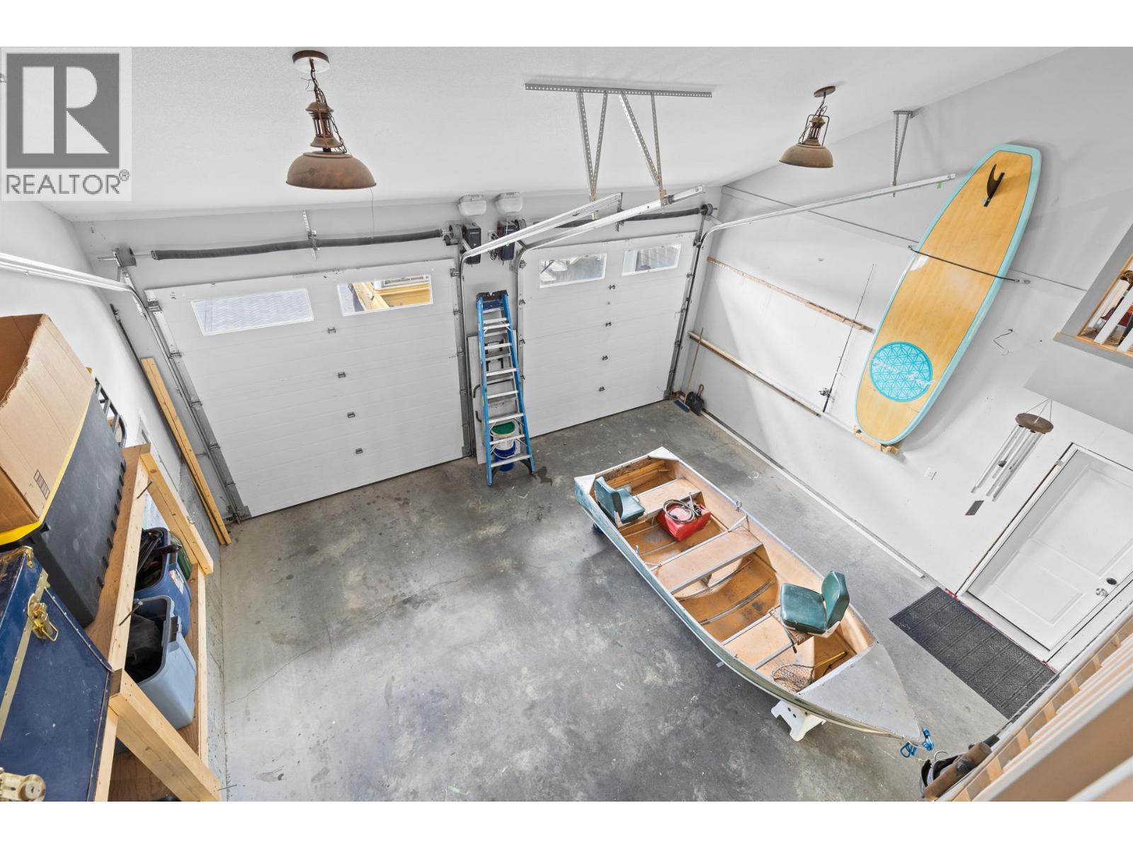 High ceiling garage. - 647 Mt Ida Drive, Coldstream, BC