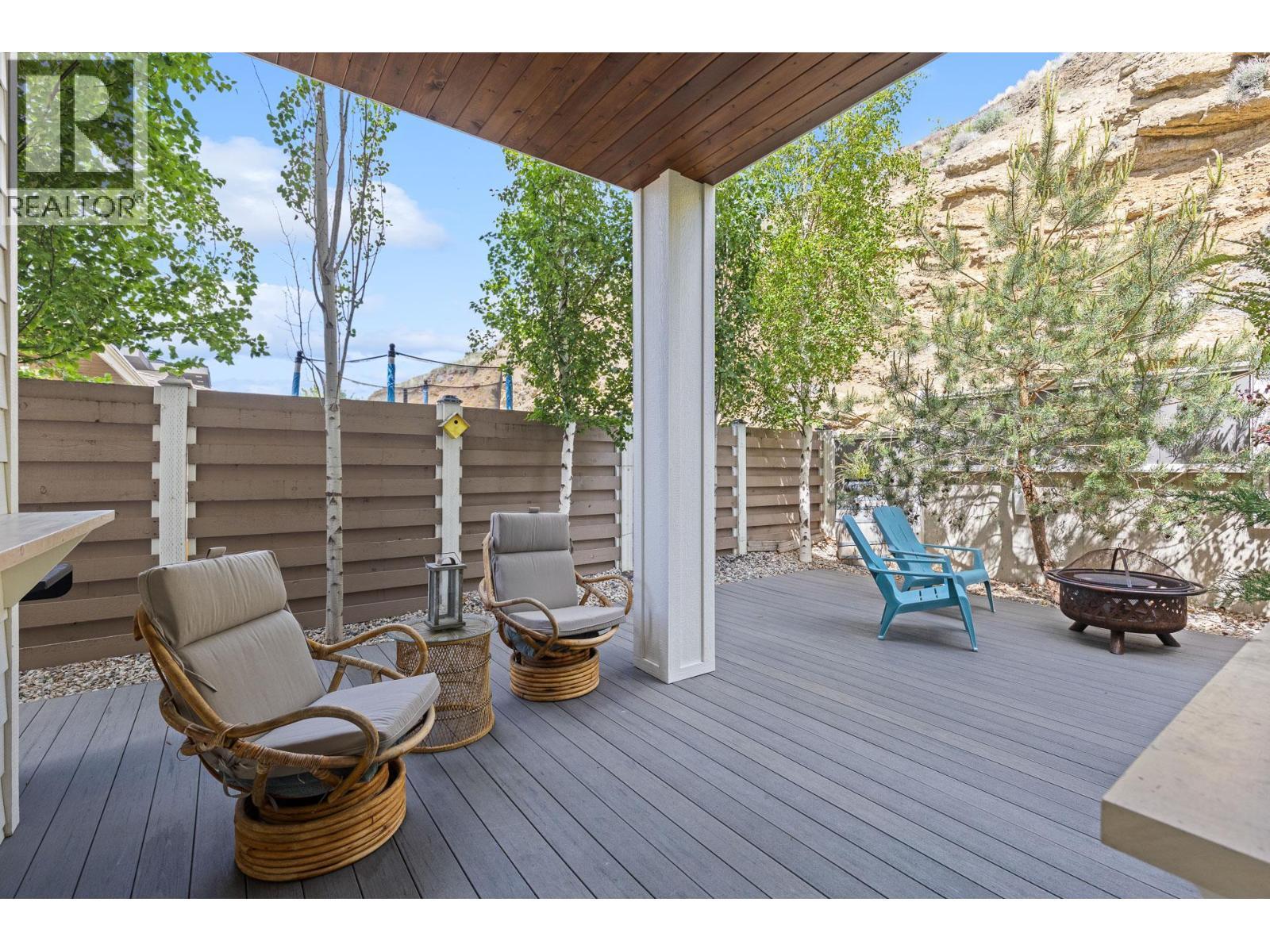 Main home covered patio in backyard. - 647 Mt Ida Drive, Coldstream, BC