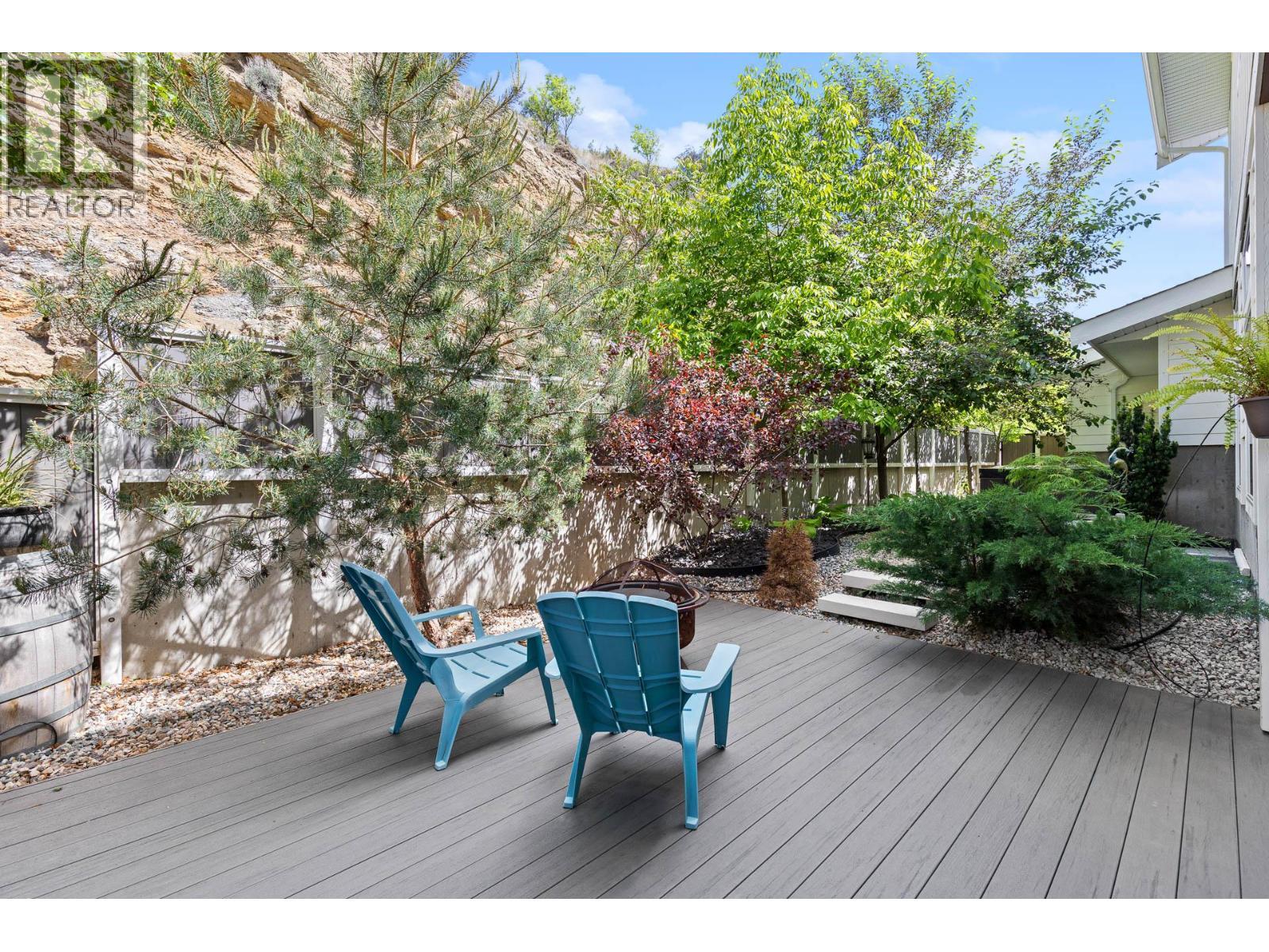 Main home covered patio in backyard. - 647 Mt Ida Drive, Coldstream, BC