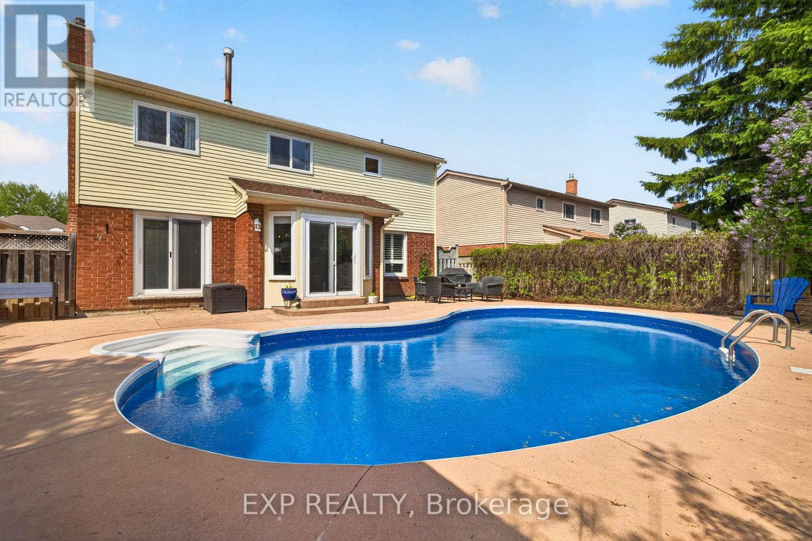 108 Old Forest Crescent, Kitchener, ON - Outdoor With In Ground Pool With Backyard