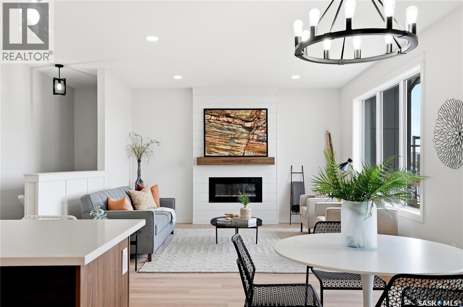 3 Walker Way, Clavet, SK - Indoor With Fireplace