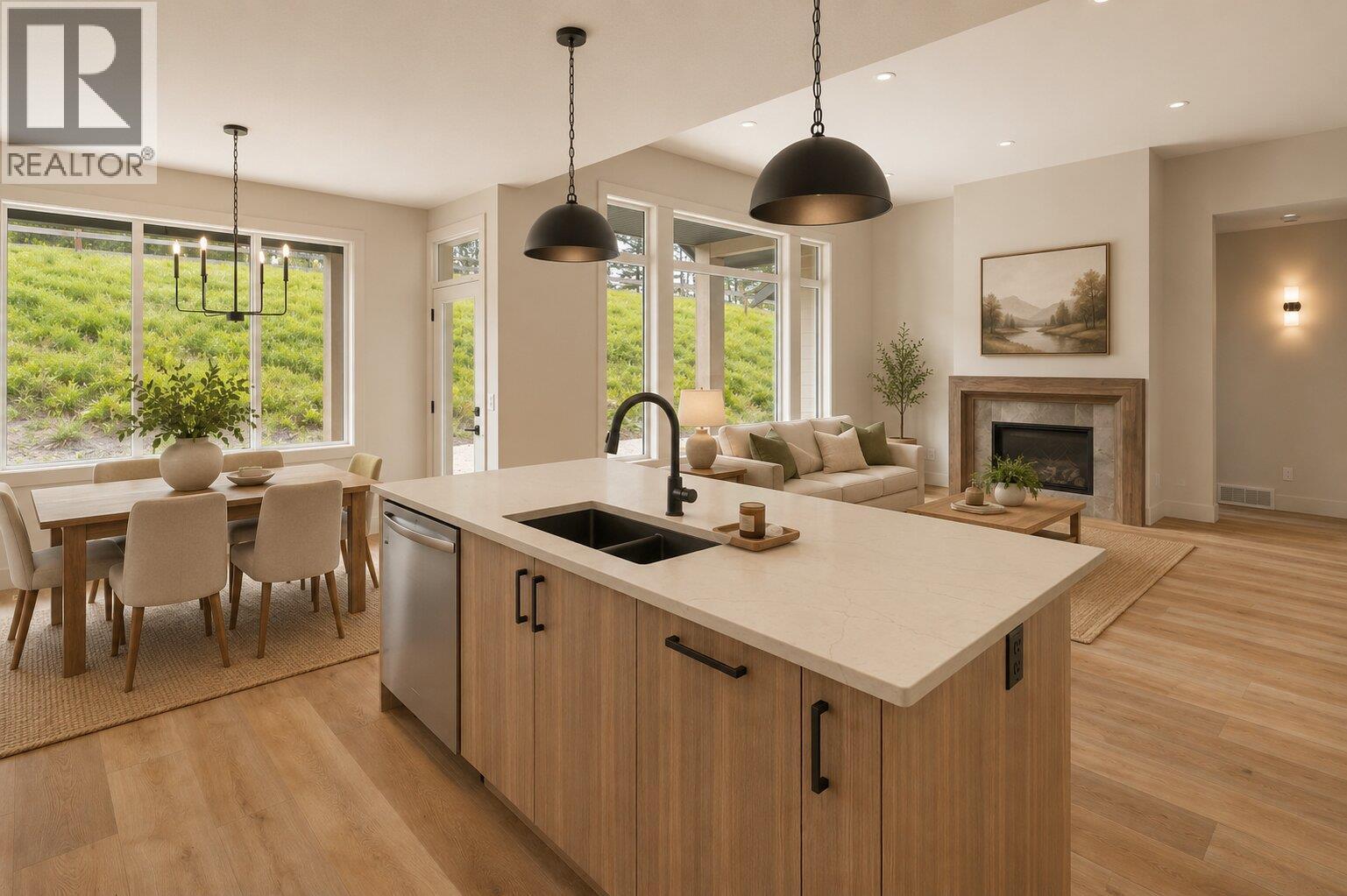 *This photo has been virtually staged - 2125 Montenegro Drive, Kelowna, BC - Indoor Photo Showing Living Room