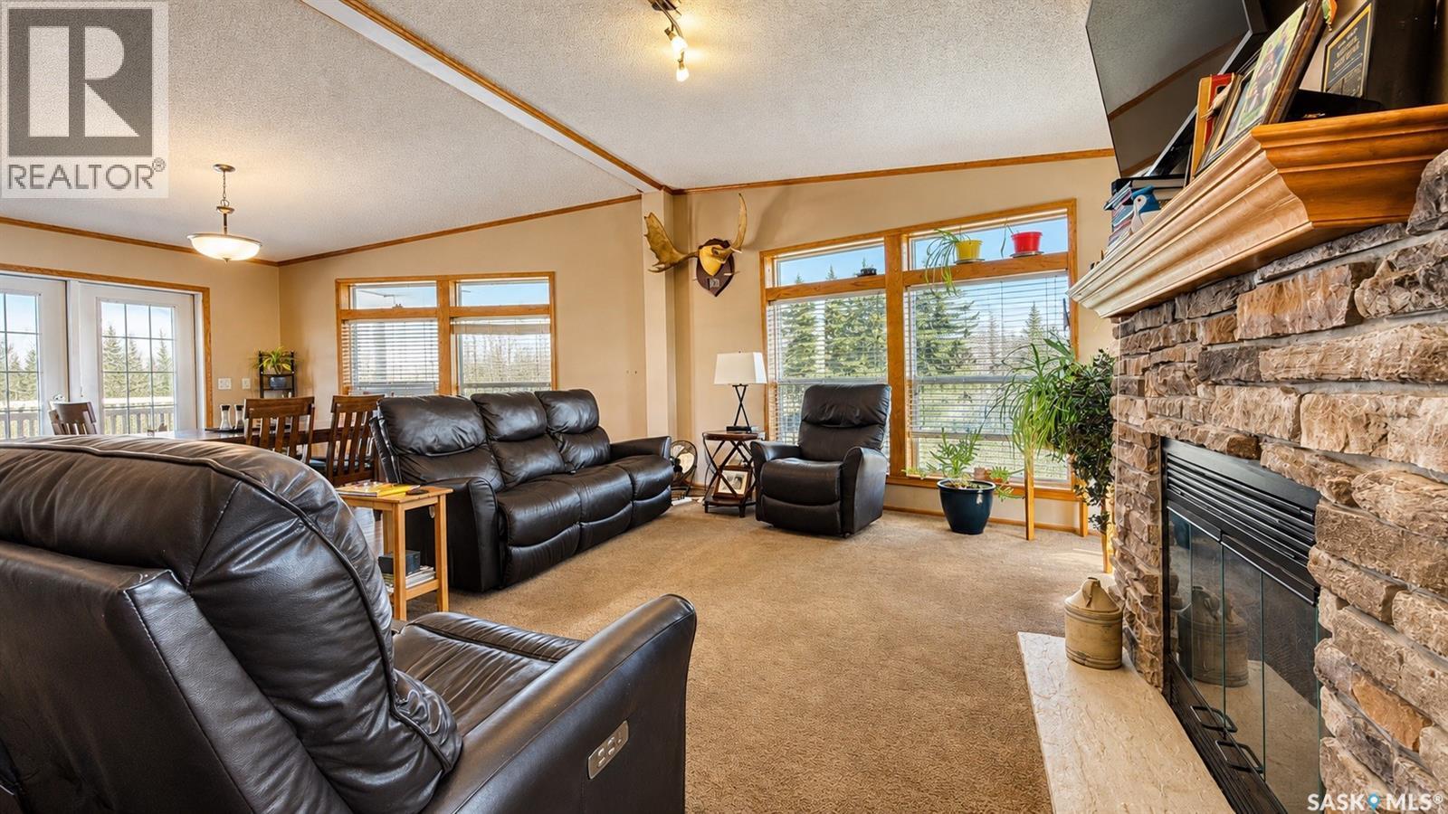Rm Of Kellross Acreage, Kellross Rm No. 247, SK - Indoor Photo Showing Living Room With Fireplace