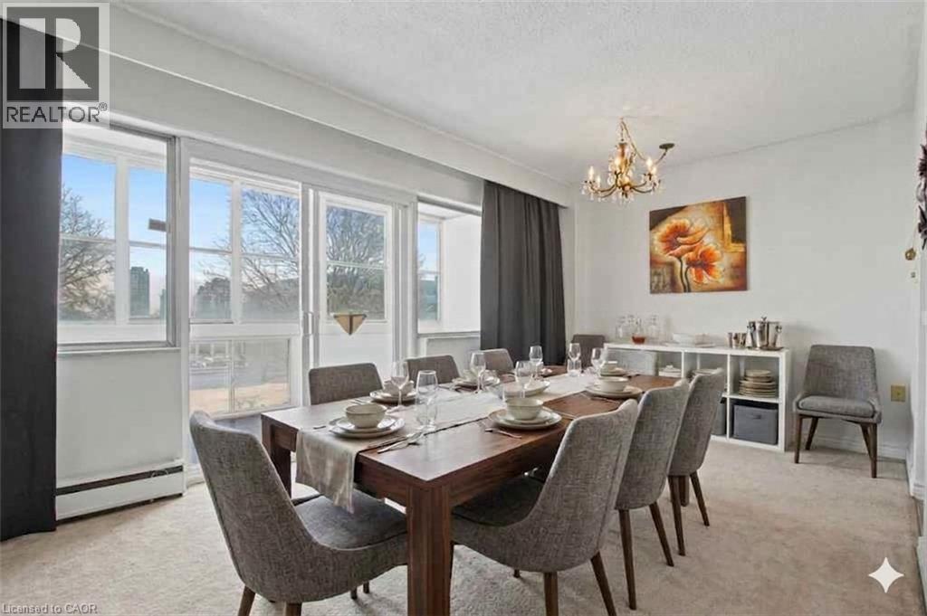 A.I. generated decor. - 45 Westmount Road N Unit# 202, Waterloo, ON - Indoor Photo Showing Dining Room