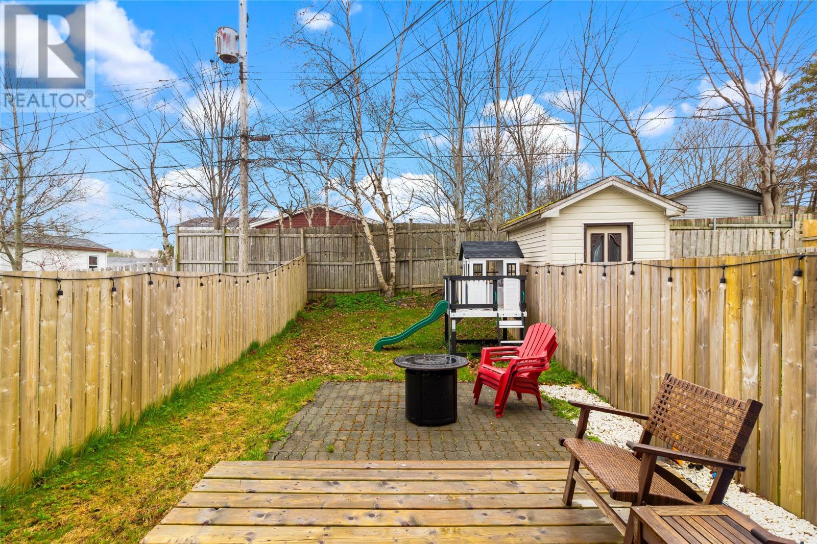 Fenced Rear Yard - 13 Devine Place, St. John'S, NL - Outdoor With Deck Patio Veranda
