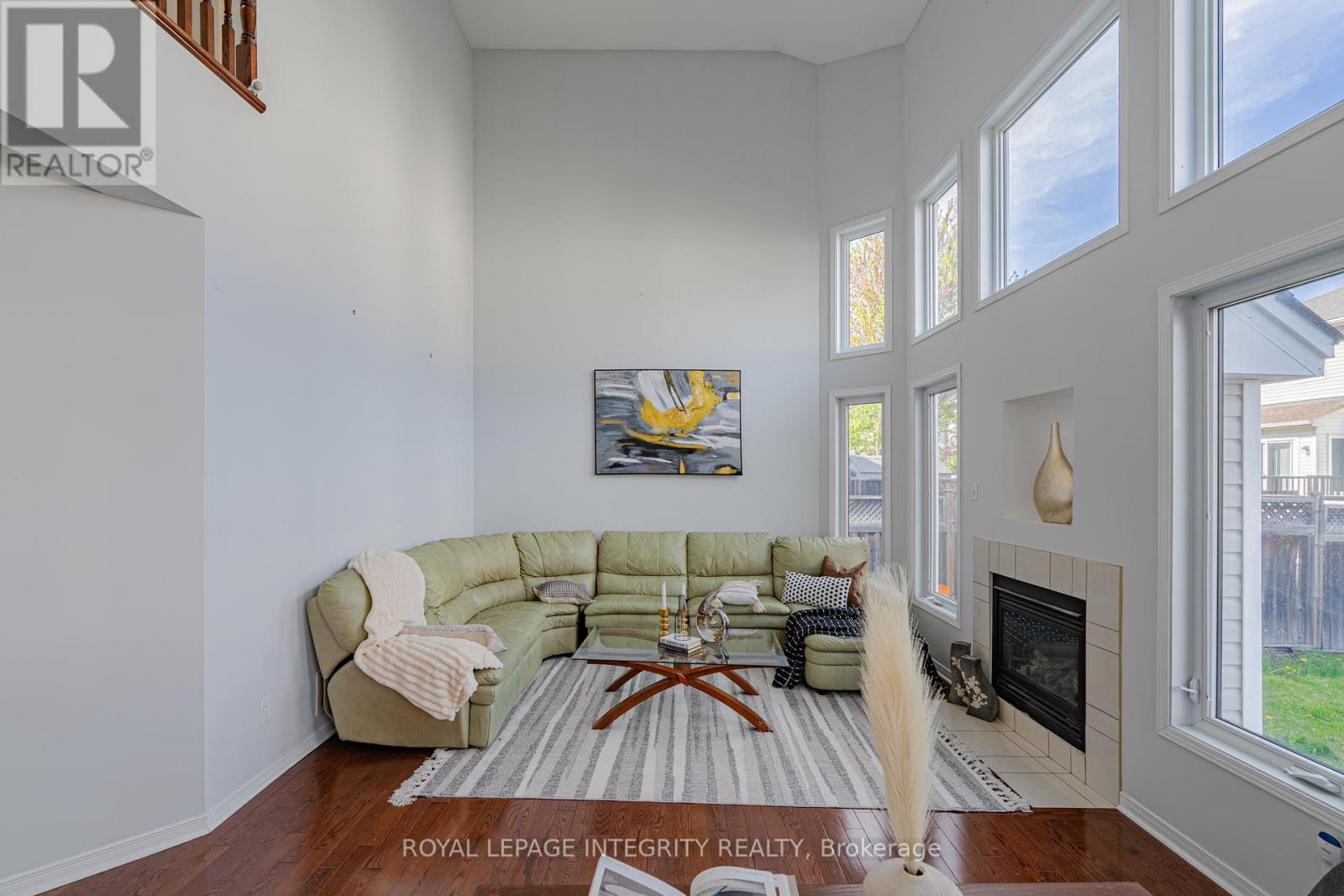 Family Room - 102 Whitestone Drive, Ottawa, ON - Indoor Photo Showing Other Room With Fireplace