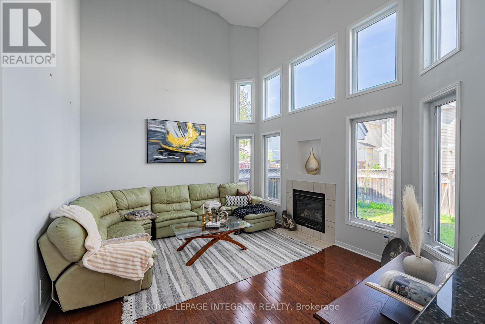 Family Room - 102 Whitestone Drive, Ottawa, ON - Indoor Photo Showing Living Room With Fireplace