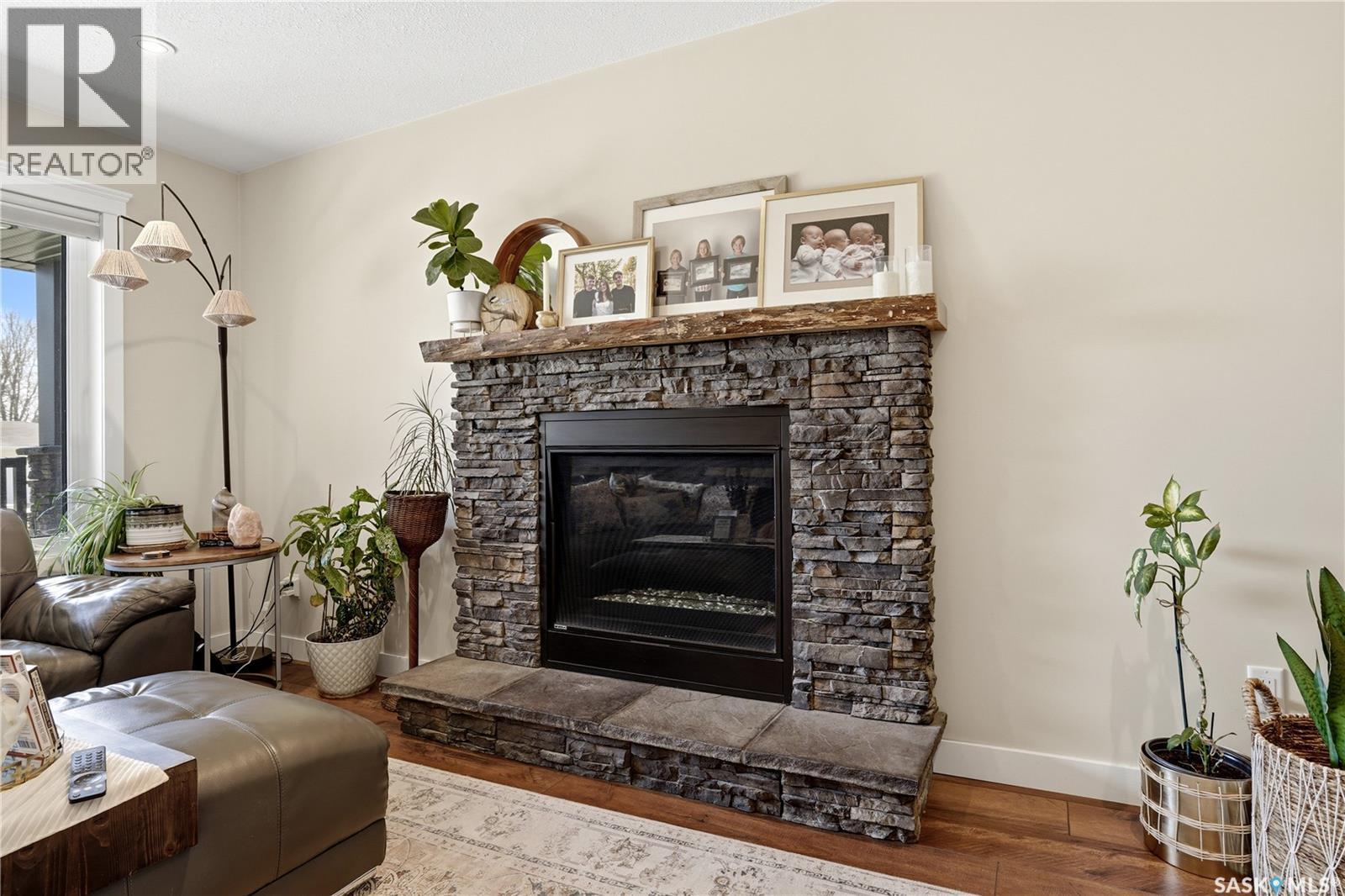 1003 Dewdney Street, Indian Head, SK - Indoor Photo Showing Living Room With Fireplace