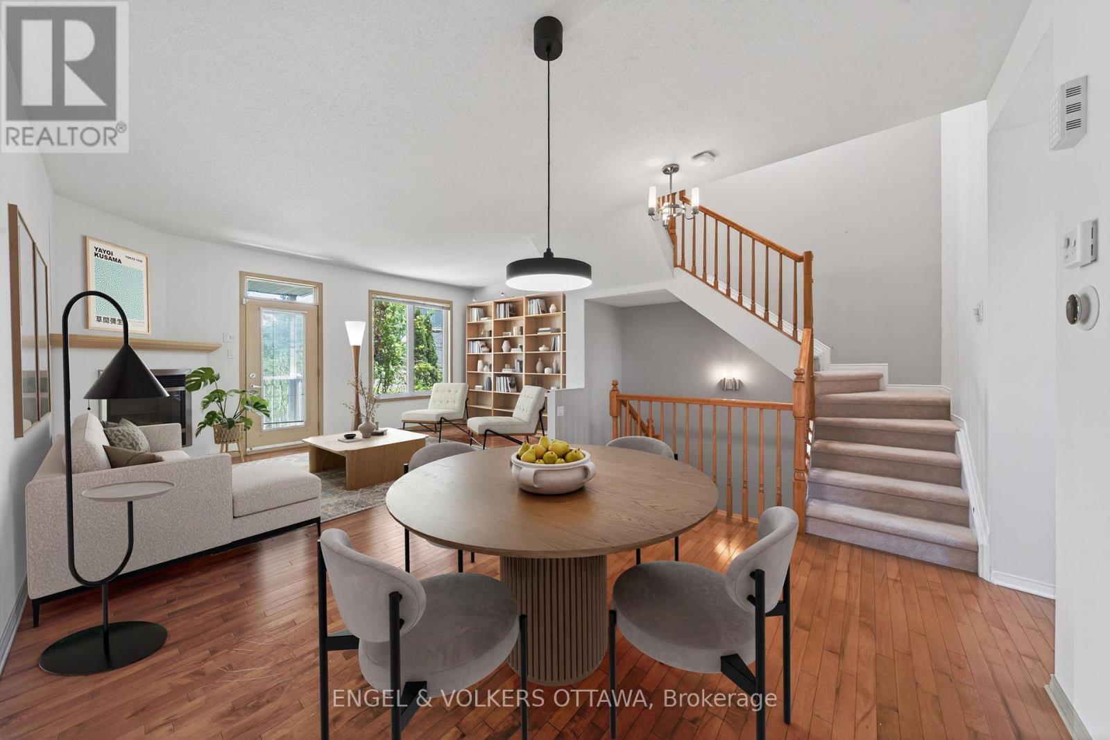 Virtually Staged Dining/Living - 27 Briarway Private, Ottawa, ON - Indoor Photo Showing Other Room