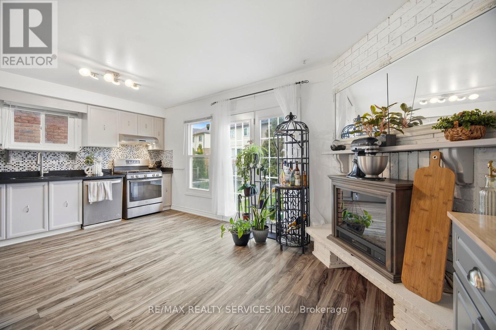 37 Solway Avenue, Brampton, ON - Indoor Photo Showing Kitchen With Fireplace