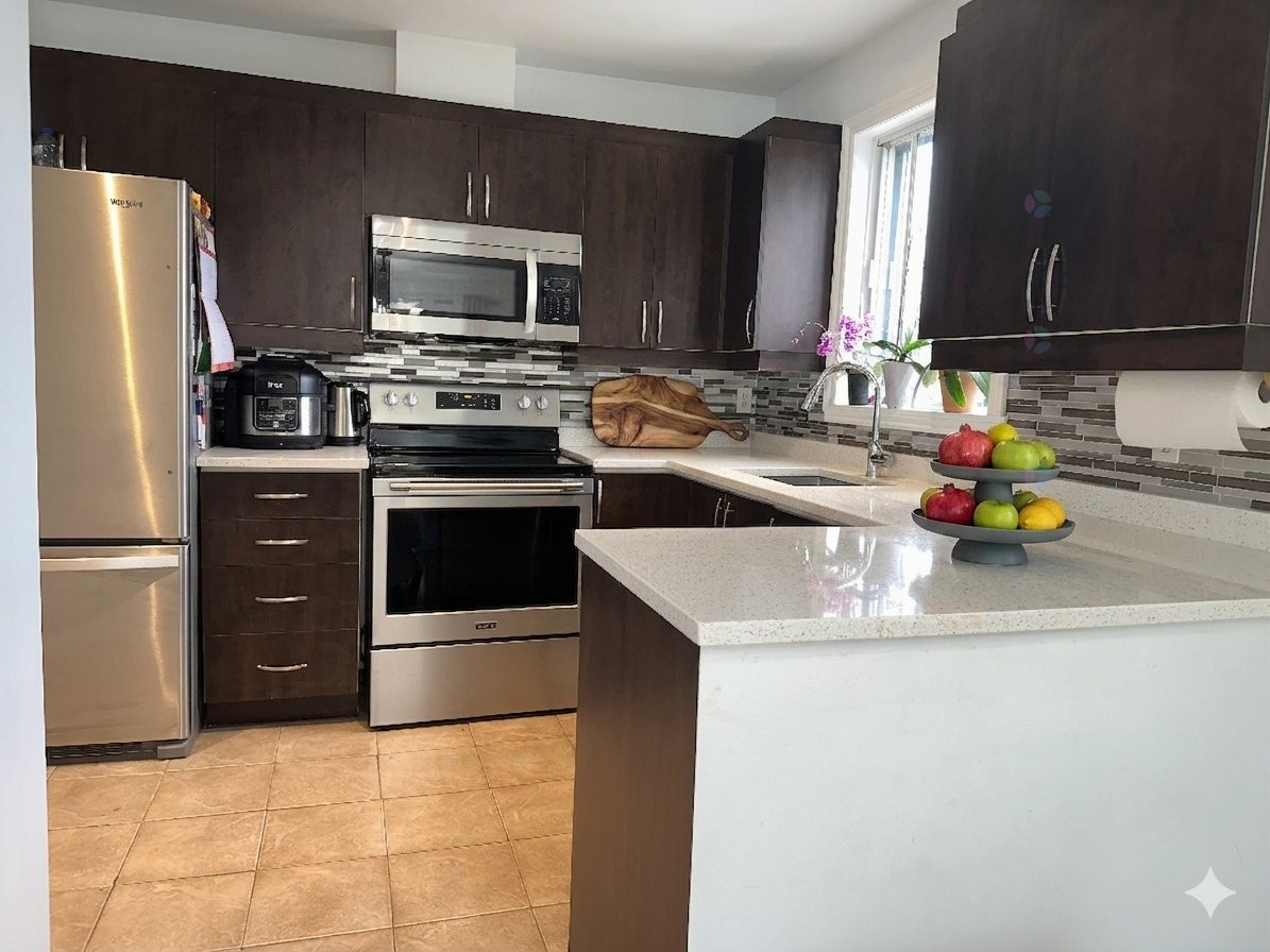 Kitchen - 6-636 Av. Ampère, Laval (Laval-Des-Rapides), QC - Indoor Photo Showing Kitchen With Double Sink