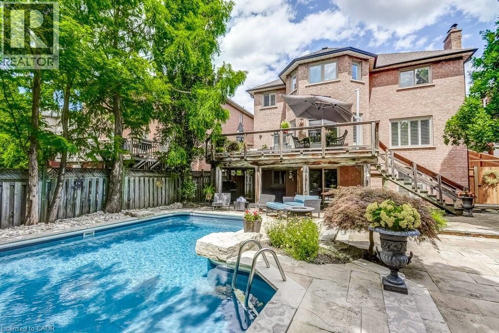 2080 Mckerlie Crescent, Burlington, ON - Outdoor With In Ground Pool With Deck Patio Veranda
