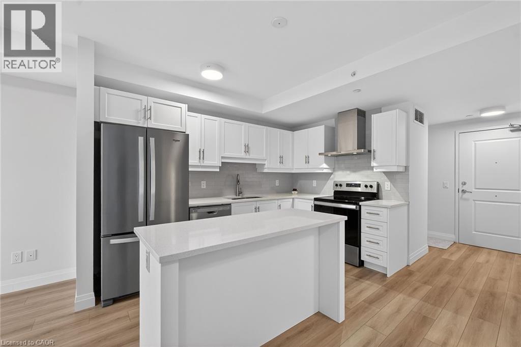 153 Wilson Street W Unit# 310, Ancaster, ON - Indoor Photo Showing Kitchen With Stainless Steel Kitchen