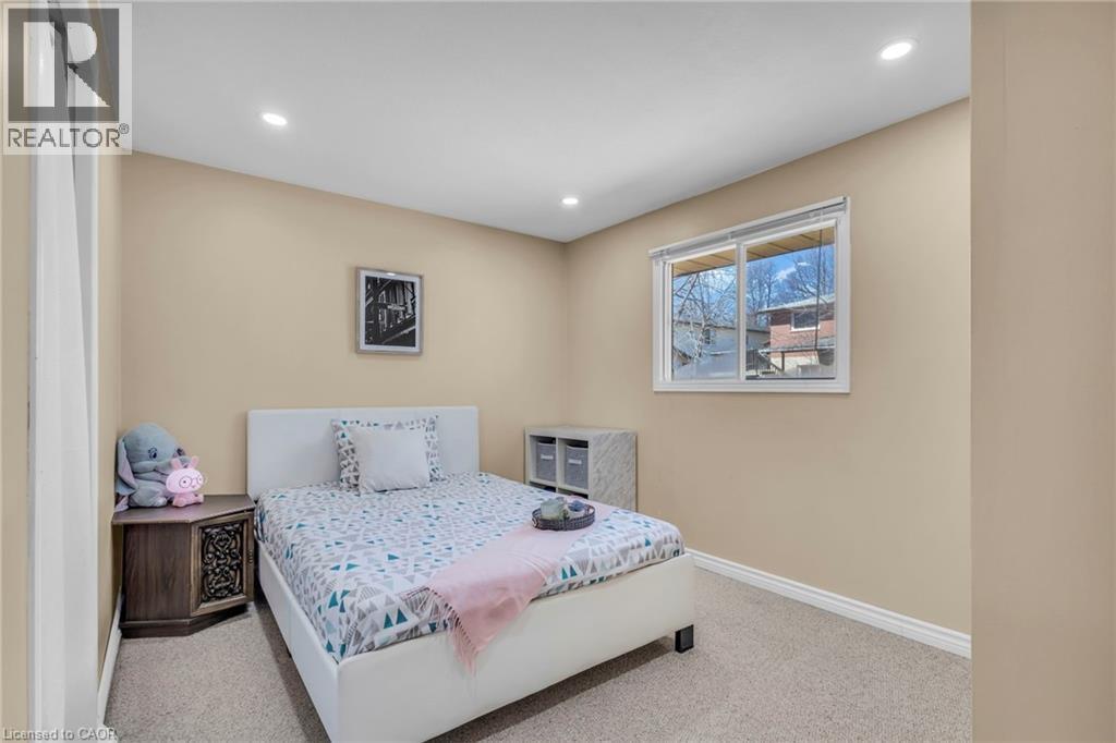 Bedroom with light colored carpet and recessed lighting - 146 Bechtel Drive, Kitchener, ON - Indoor Photo Showing Bedroom