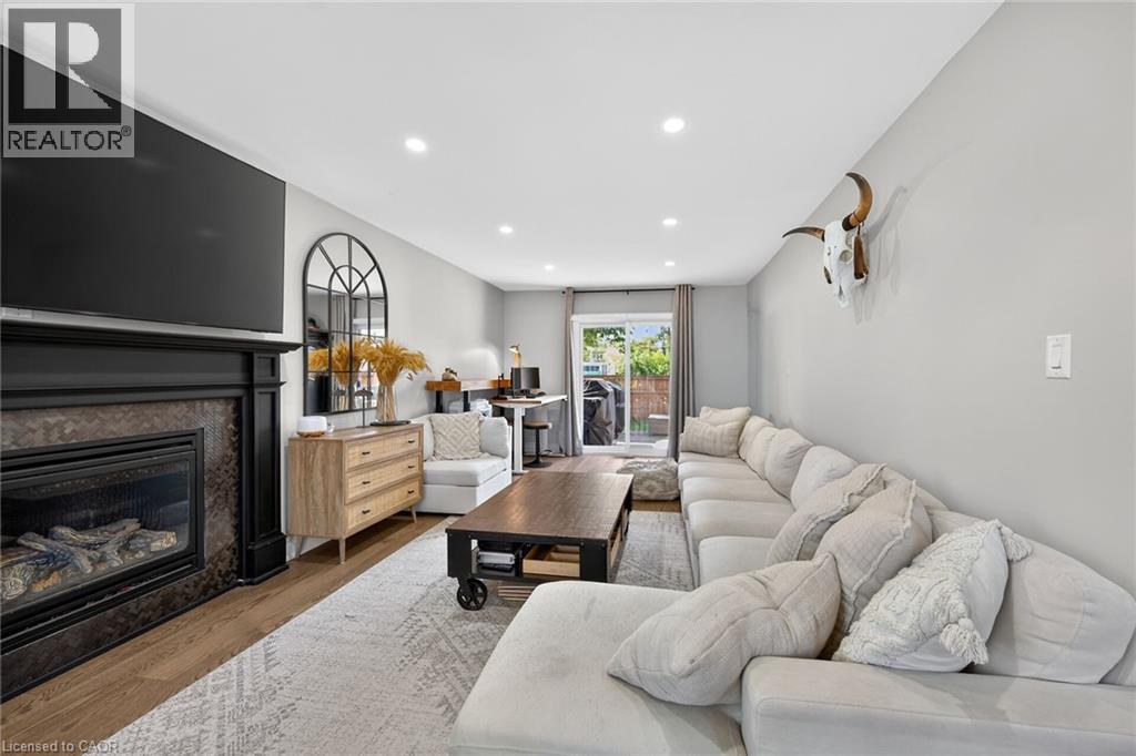 1 Sandringham Avenue, Hamilton, ON - Indoor Photo Showing Living Room With Fireplace