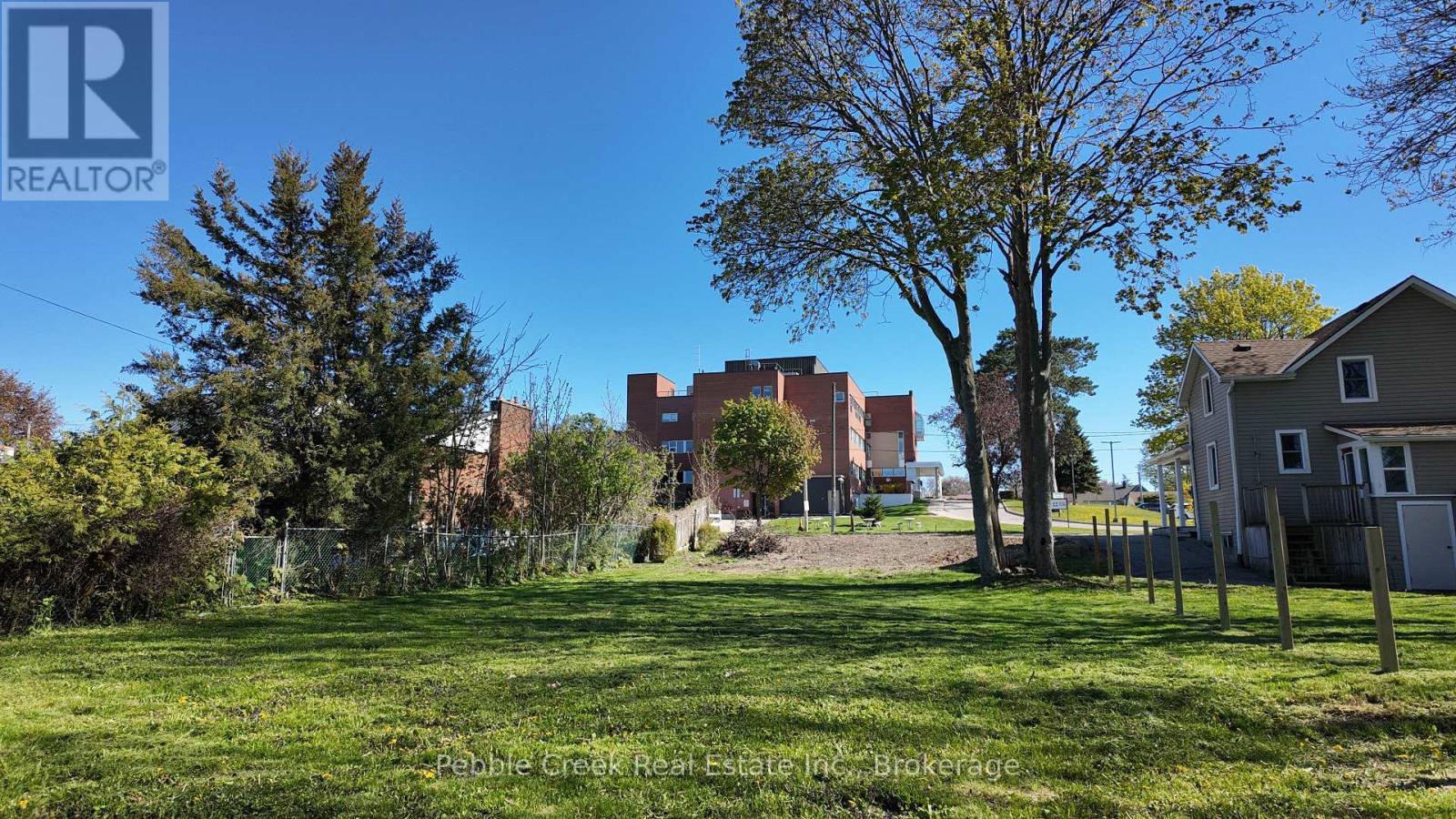 View from back of lot towards hospital - 109 Severed Lot Napier Street, Goderich (Goderich (Town)), ON