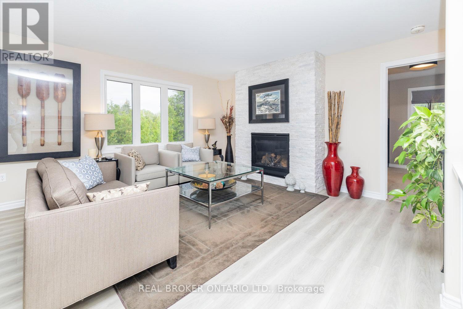 486 Code Drive, Montague, ON - Indoor Photo Showing Living Room With Fireplace