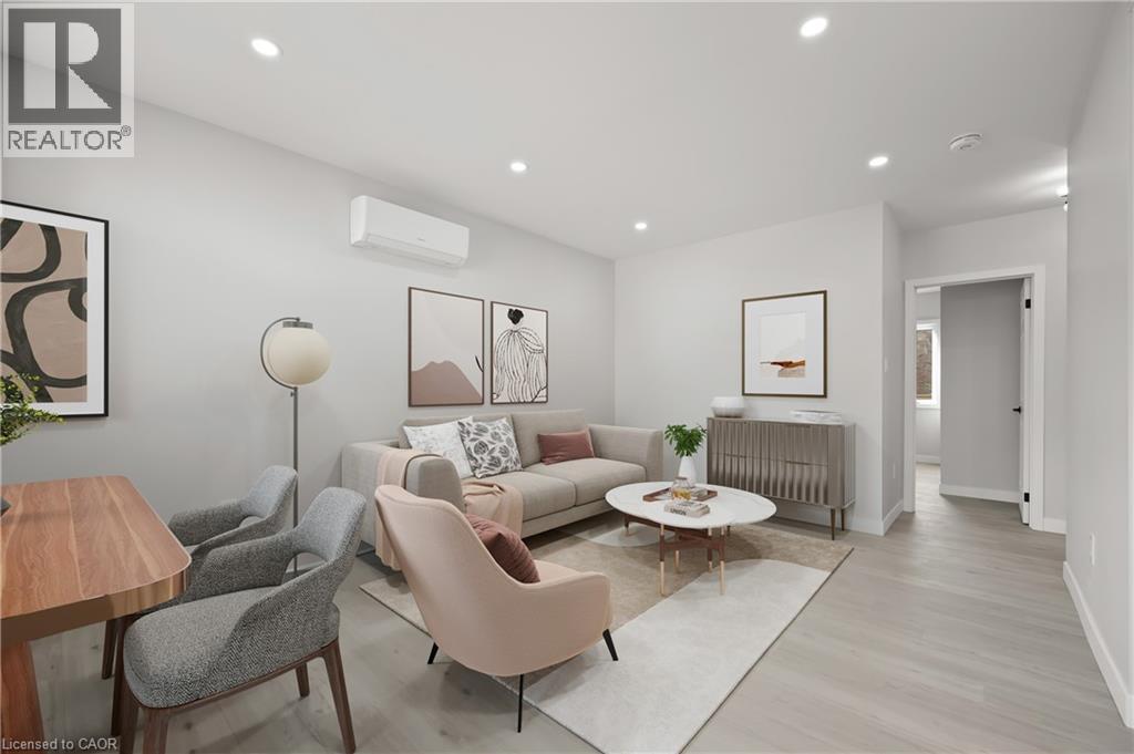 Digitally staged photo - 1180 Union Street, Kitchener, ON - Indoor Photo Showing Living Room
