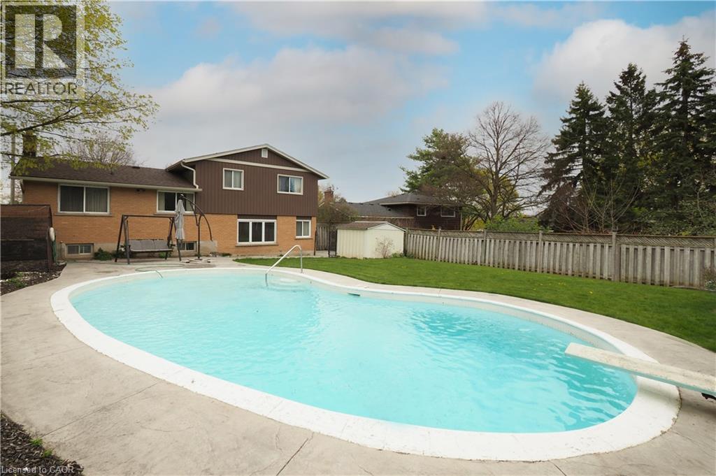 Gunite pool - 76 Cloverdale Crescent, Kitchener, ON - Outdoor With In Ground Pool With Backyard