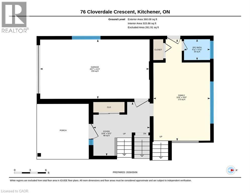 Ground level floorplan - 76 Cloverdale Crescent, Kitchener, ON - Other