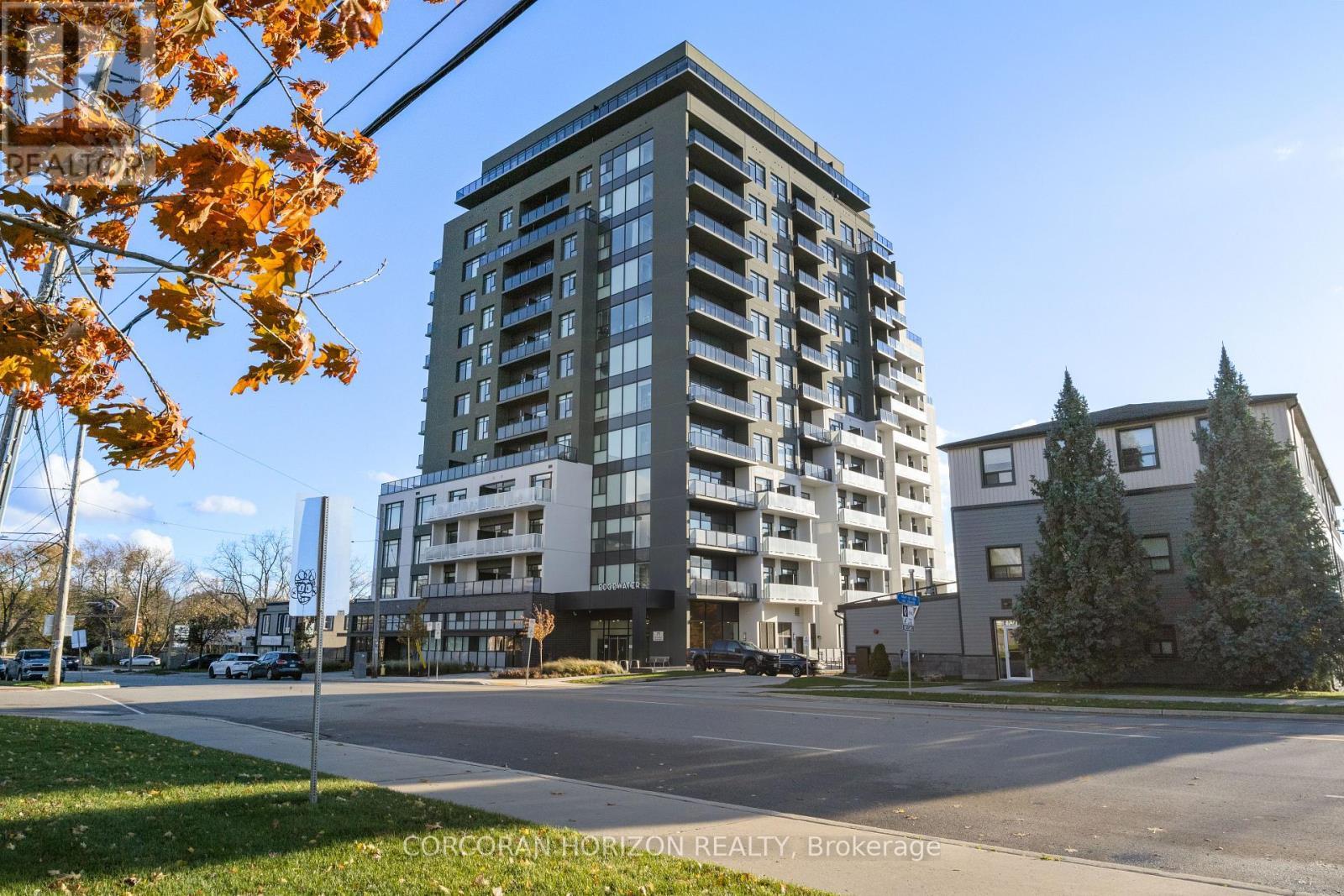 1105 - 71 Wyndham Street S, Guelph, ON - Outdoor With Balcony With Facade