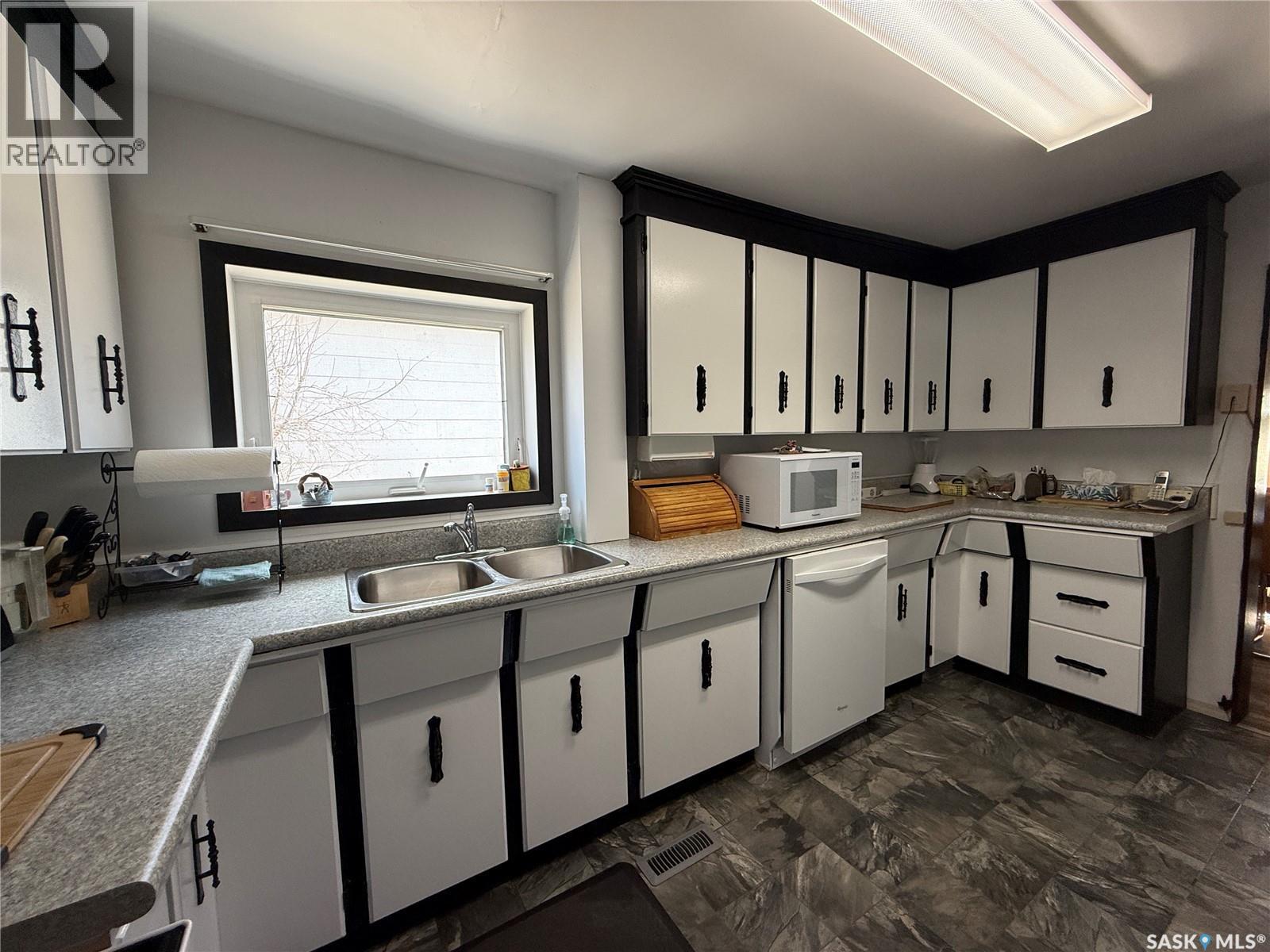 117 3Rd Avenue Nw, Watson, SK - Indoor Photo Showing Kitchen With Double Sink