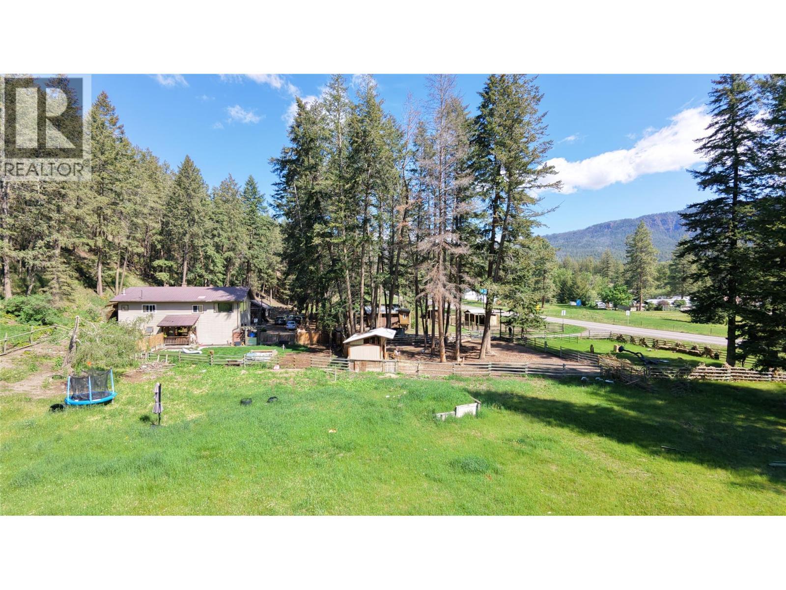 Aerial side view - 4644 97 Highway, Westwold, BC - Outdoor With View