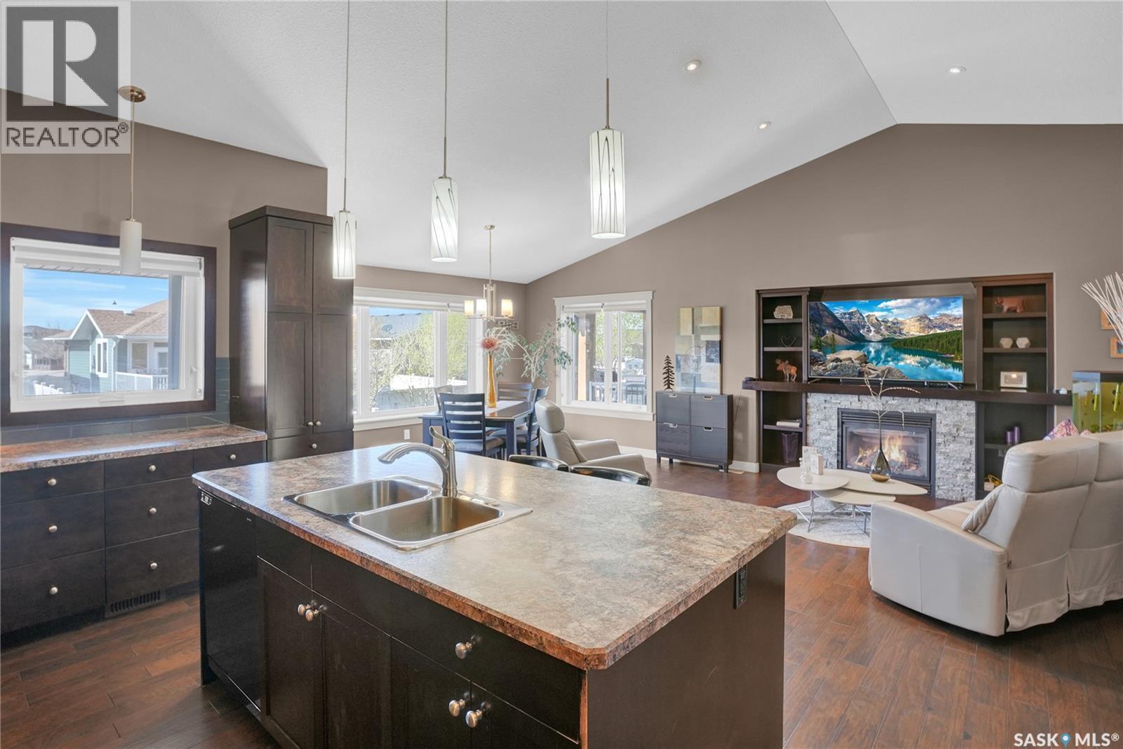 4117 Green Rose Crescent, Regina, SK - Indoor With Fireplace