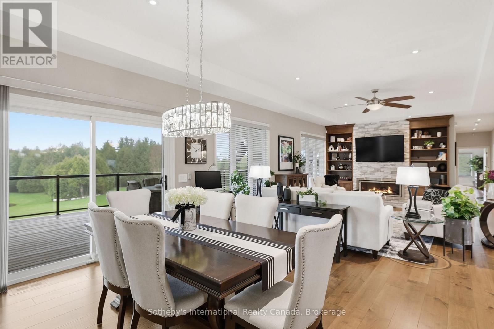 565332 Sideroad 7A, Grey Highlands, ON - Indoor Photo Showing Dining Room With Fireplace