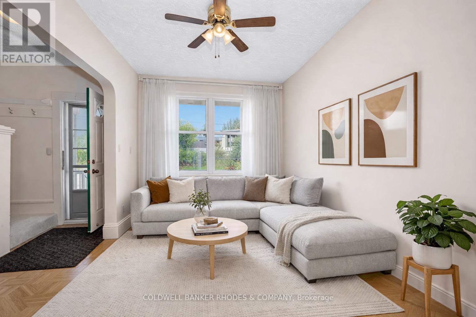 Digitally enhanced and staged - 1758 Scott Street, Ottawa, ON - Indoor Photo Showing Living Room