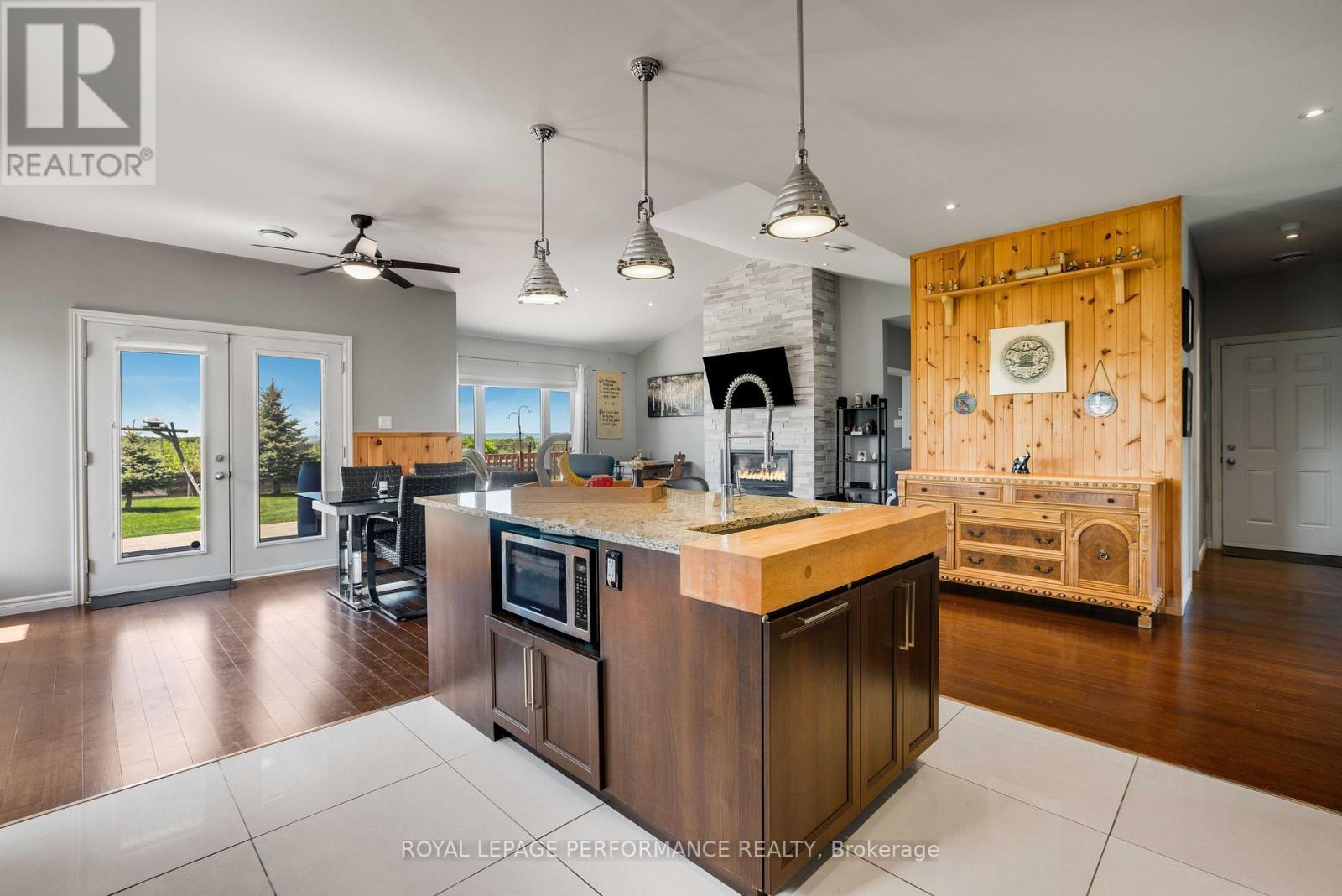 Food prep block and sink - 88 Pendleton Street, Champlain, ON - Indoor Photo Showing Kitchen