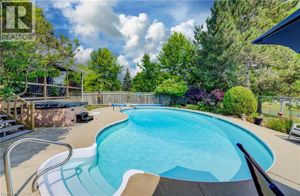 341 Cooper Street, Cambridge, ON - Outdoor With In Ground Pool With Backyard