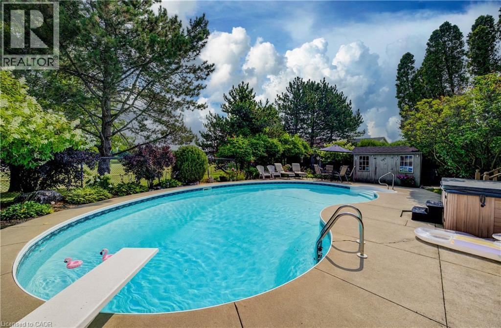 341 Cooper Street, Cambridge, ON - Outdoor With In Ground Pool With Backyard