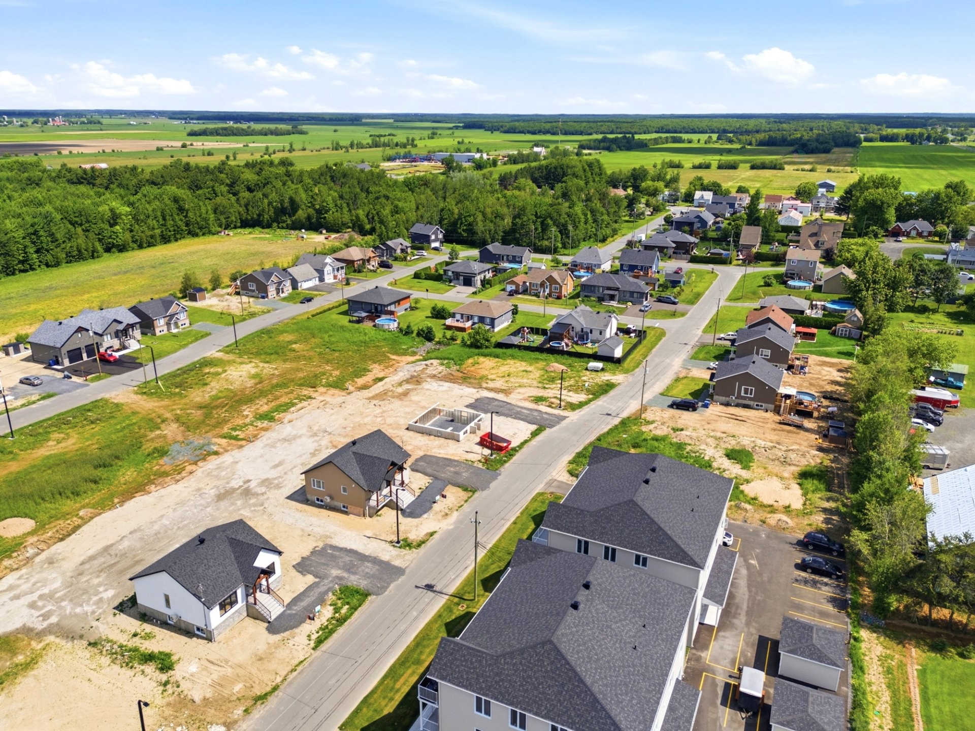 Aerial View - 150 Rue Rousseau, Sainte-Perpétue, QC