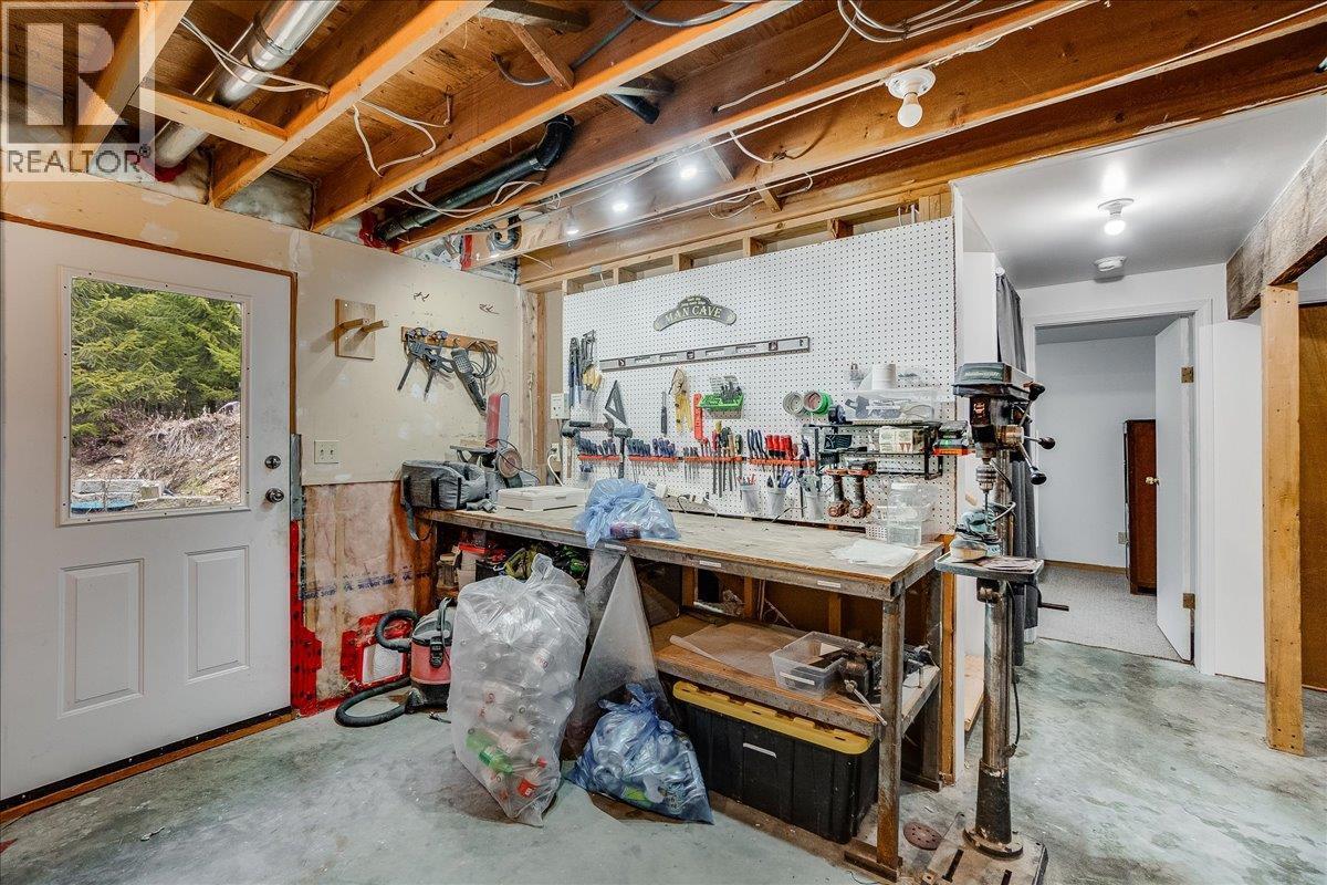 Main house basement workshop - 3918 Passmore Upper Road, Passmore, BC - Indoor Photo Showing Basement