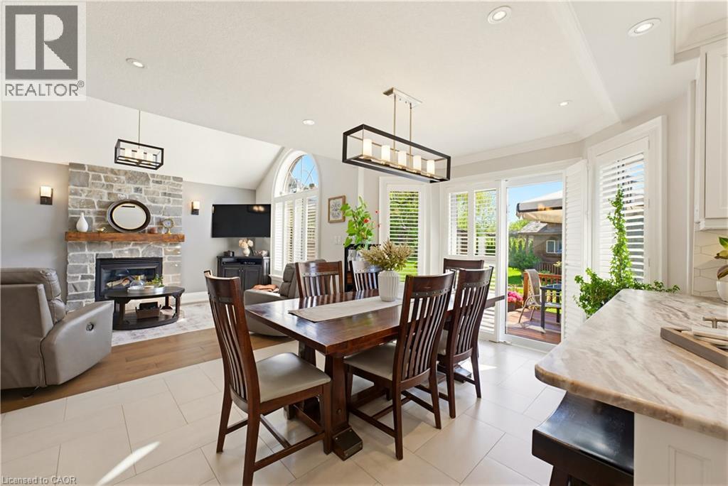 64 Highgate Road, Kitchener, ON - Indoor Photo Showing Dining Room With Fireplace