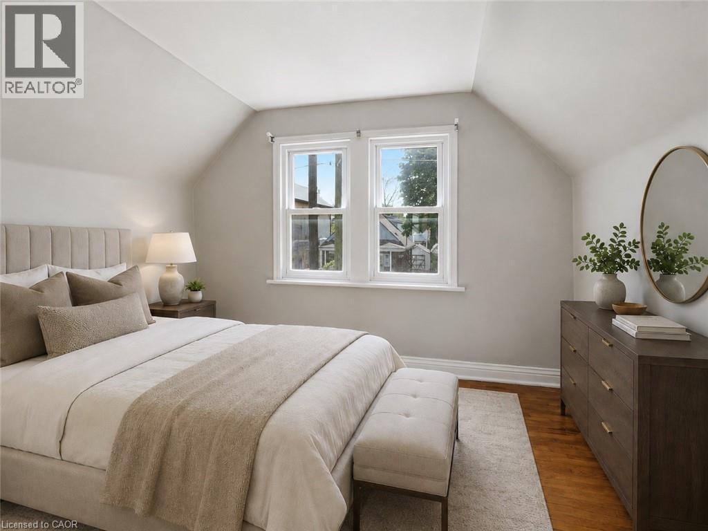 Virtually Staged Photo - 43 Cameron Avenue N, Hamilton, ON - Indoor Photo Showing Bedroom