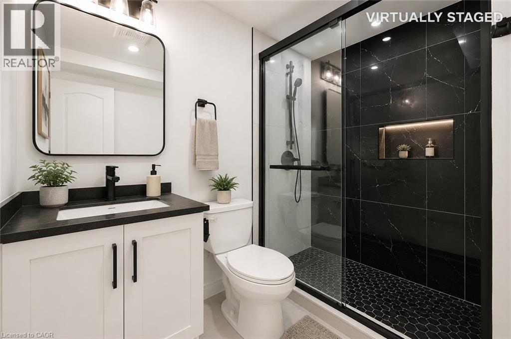 Virtually Staged - 35 Dorothy Street, Hamilton, ON - Indoor Photo Showing Bathroom