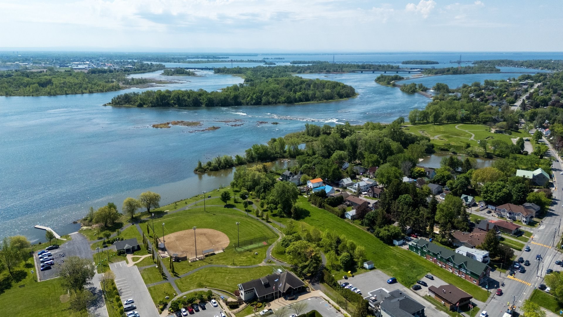 Aerial View - 357B Ch. Du Fleuve, Coteau-Du-Lac, QC - Outdoor With Body Of Water With View